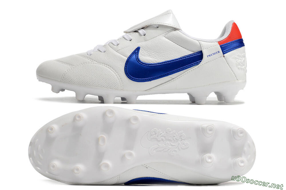 Men's Nike Premier 3 FG Football Boots - White/Blue/Red 1