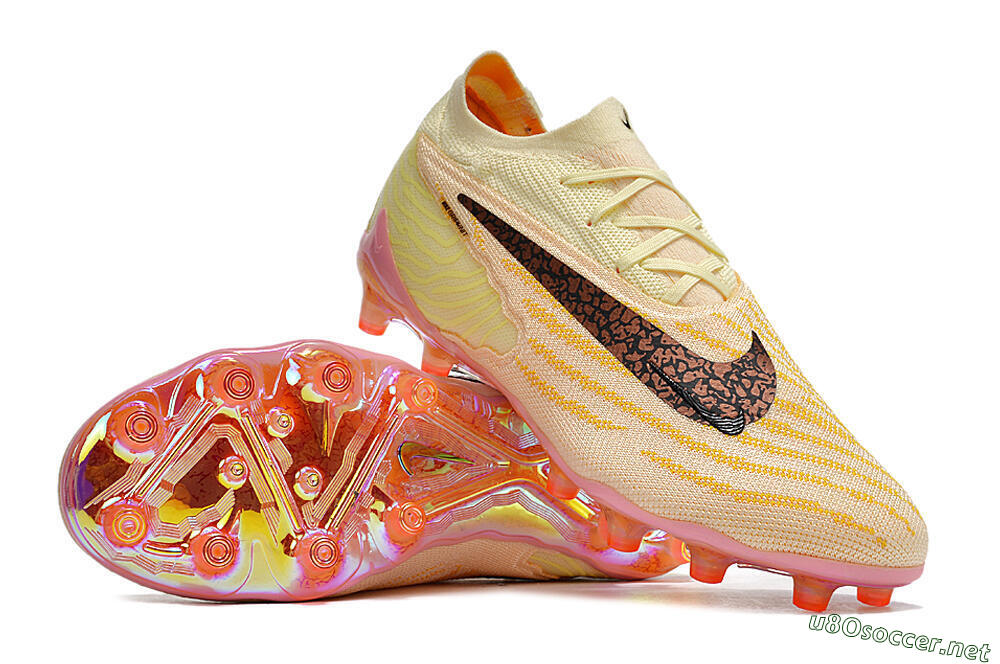 Men's Nike Phantom GX Elite AG Football Boots - Yellow/Black/Pink 3