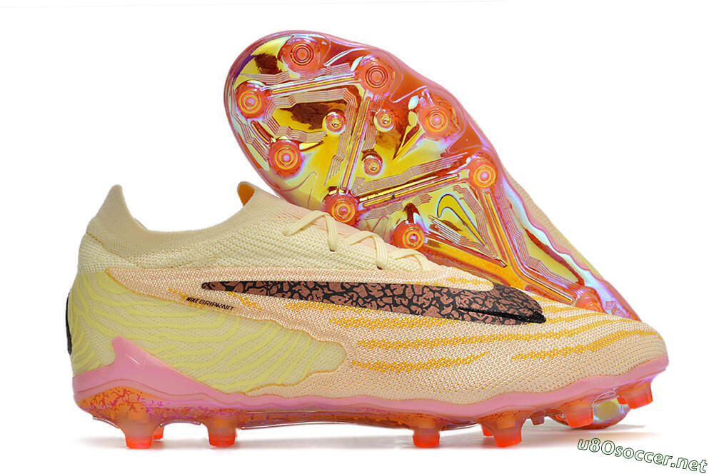 Men's Nike Phantom GX Elite AG Football Boots - Yellow/Black/Pink 2