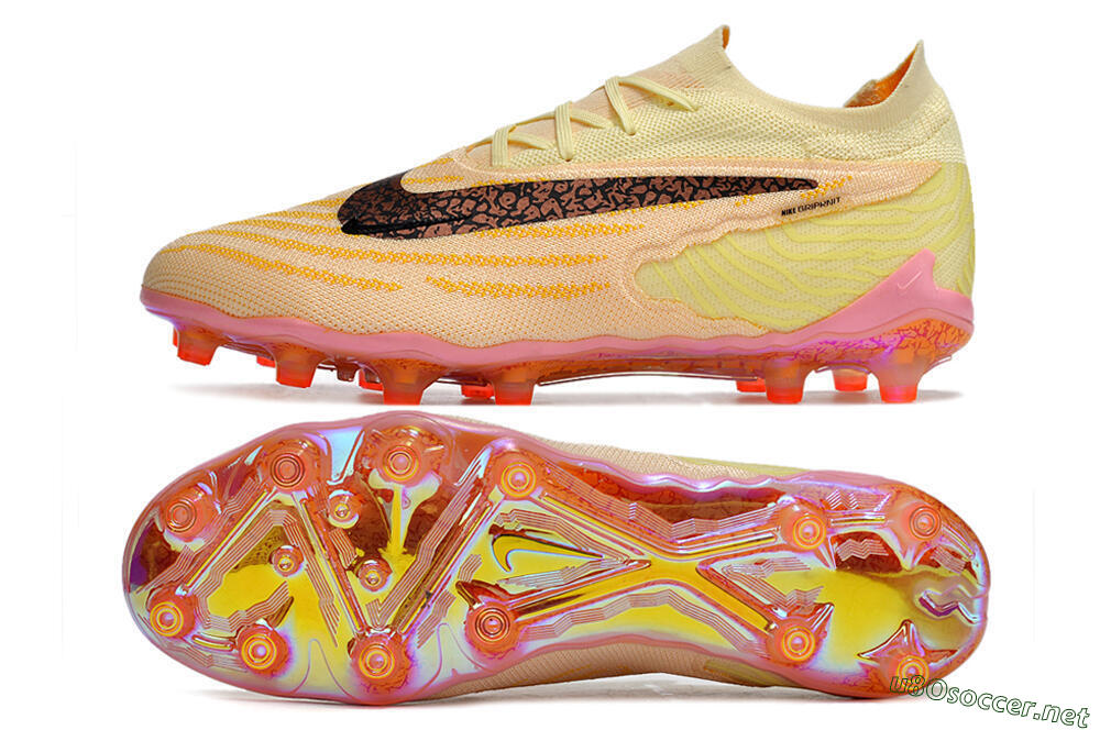 Men's Nike Phantom GX Elite AG Football Boots - Yellow/Black/Pink 1