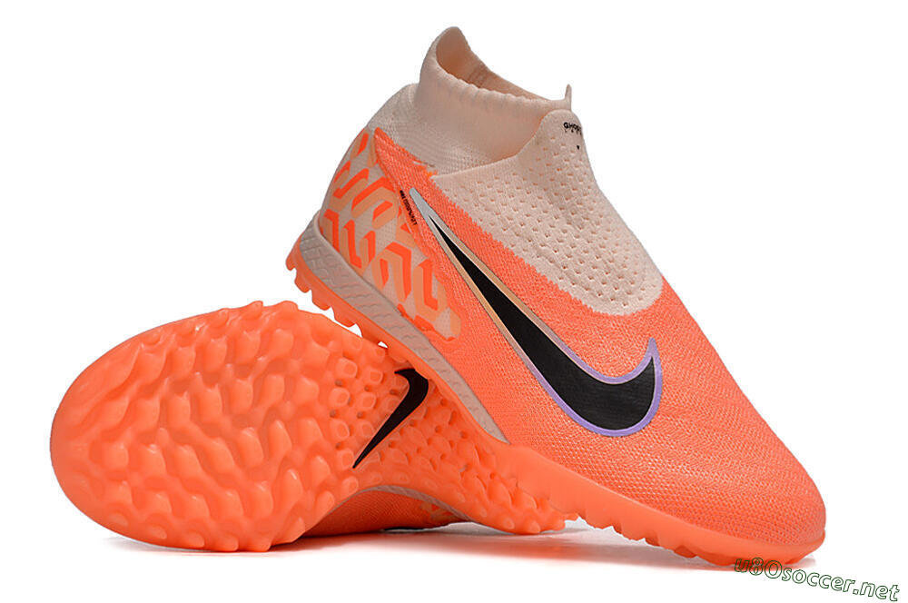 Unisex Nike Phantom GX Elite DF Link TF Football Shoes - Orange/Black/Pink 3