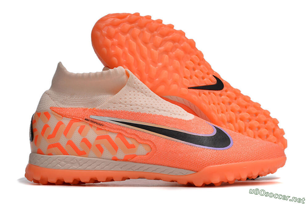 Unisex Nike Phantom GX Elite DF Link TF Football Shoes - Orange/Black/Pink 2
