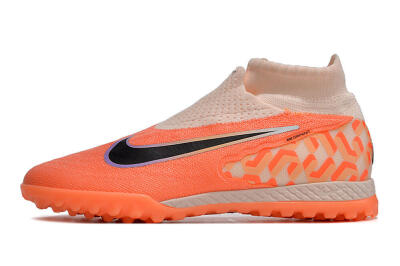 Unisex Nike Phantom GX Elite DF Link TF Football Shoes - Orange/Black/Pink