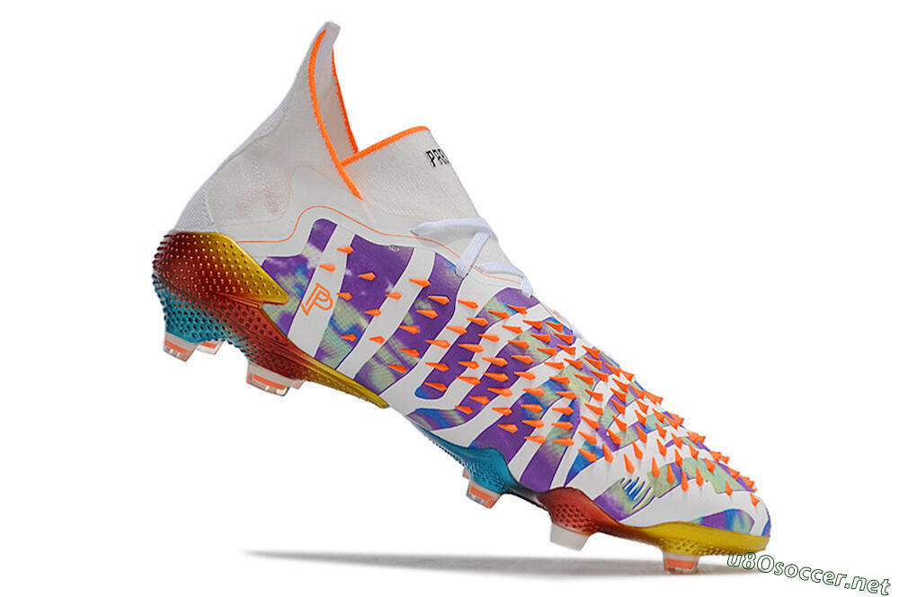 Men's Adidas Predator Freak.1 FG Football Boots - White/Rainbow 4