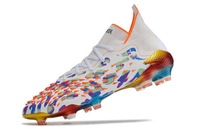 Men's Adidas Predator Freak.1 FG Football Boots - White/Rainbow