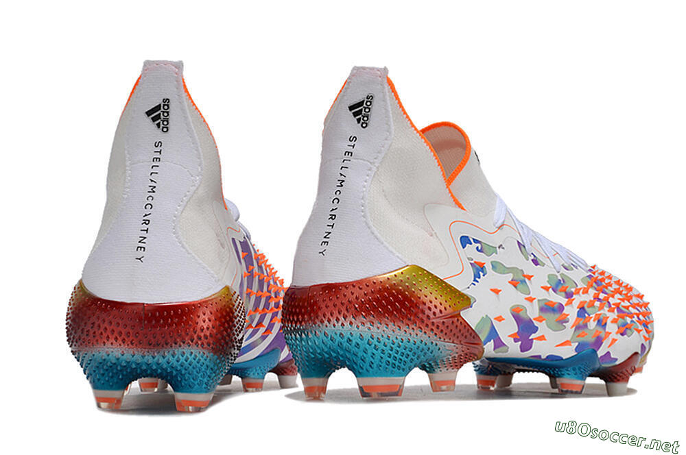 Men's Adidas Predator Freak.1 FG Football Boots - White/Rainbow 6