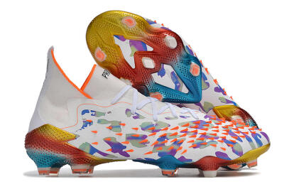 Men's Adidas Predator Freak.1 FG Football Boots - White/Rainbow
