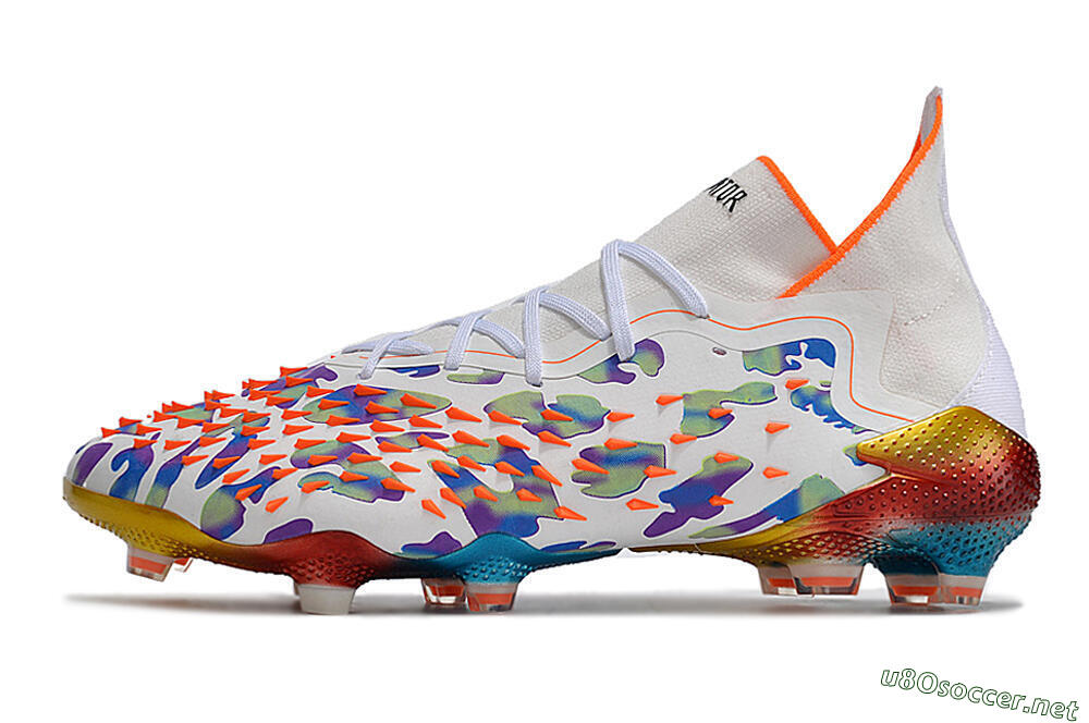 Men's Adidas Predator Freak.1 FG Football Boots - White/Rainbow 0