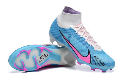 Men's Nike Air Zoom Mercurial Superfly 9 Elite FG Football Boots - Blue/Pink/White