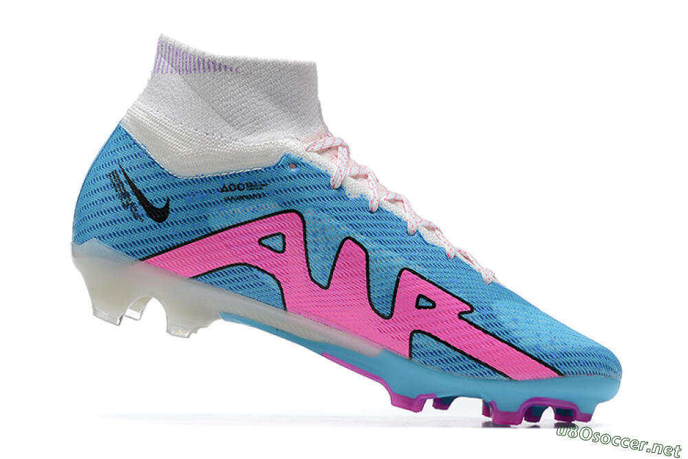 Men's Nike Air Zoom Mercurial Superfly 9 Elite FG Football Boots - Blue/Pink/White 6