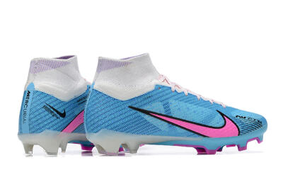 Men's Nike Air Zoom Mercurial Superfly 9 Elite FG Football Boots - Blue/Pink/White