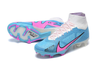 Men's Nike Air Zoom Mercurial Superfly 9 Elite FG Football Boots - Blue/Pink/White