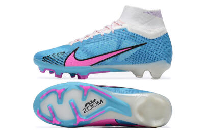 Men's Nike Air Zoom Mercurial Superfly 9 Elite FG Football Boots - Blue/Pink/White