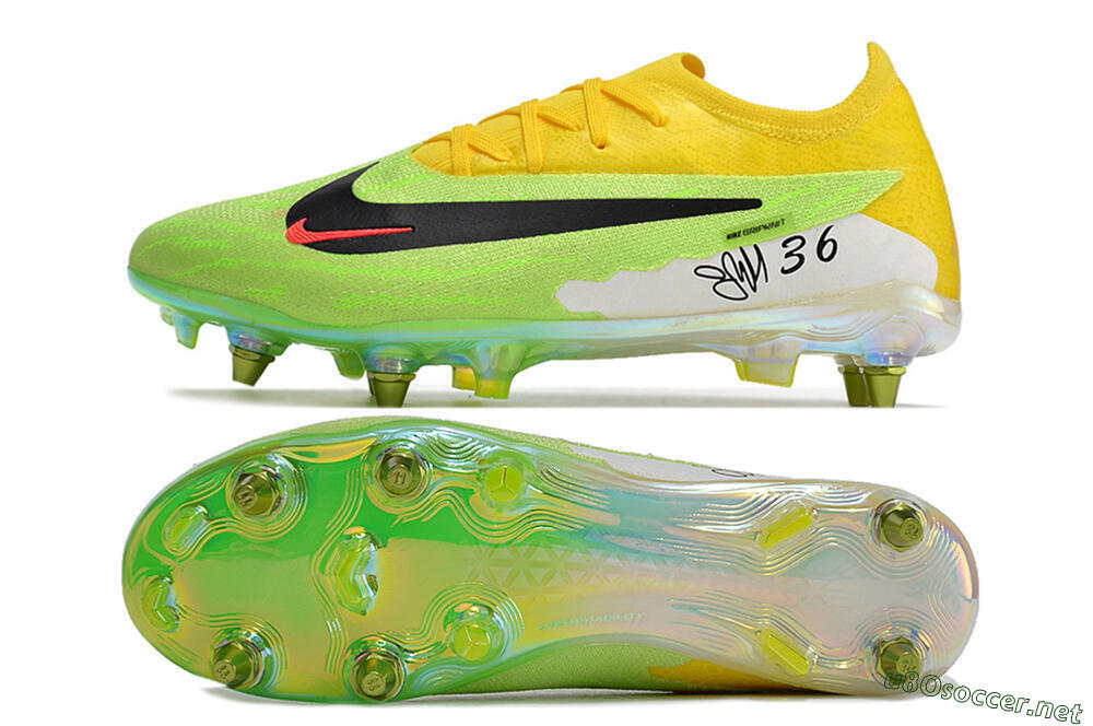Men's Nike Phantom GX Elite SG Football Boots - Green/Black/Yellow 1