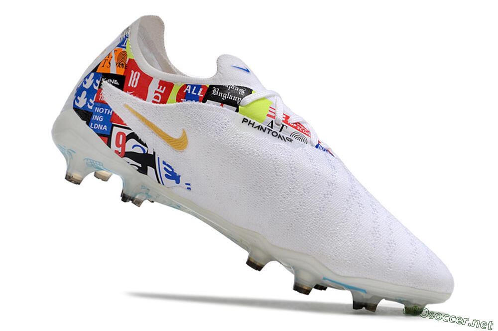 Men's Harry Kane X Nike Phantom GX Elite FG Football Boots - White/Rainbow 4