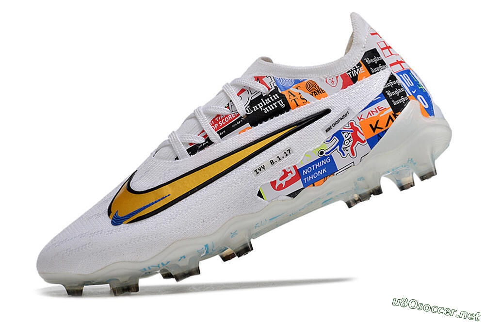 Men's Harry Kane X Nike Phantom GX Elite FG Football Boots - White/Rainbow 5