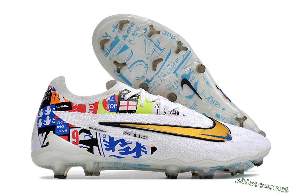 Men's Harry Kane X Nike Phantom GX Elite FG Football Boots - White/Rainbow 2
