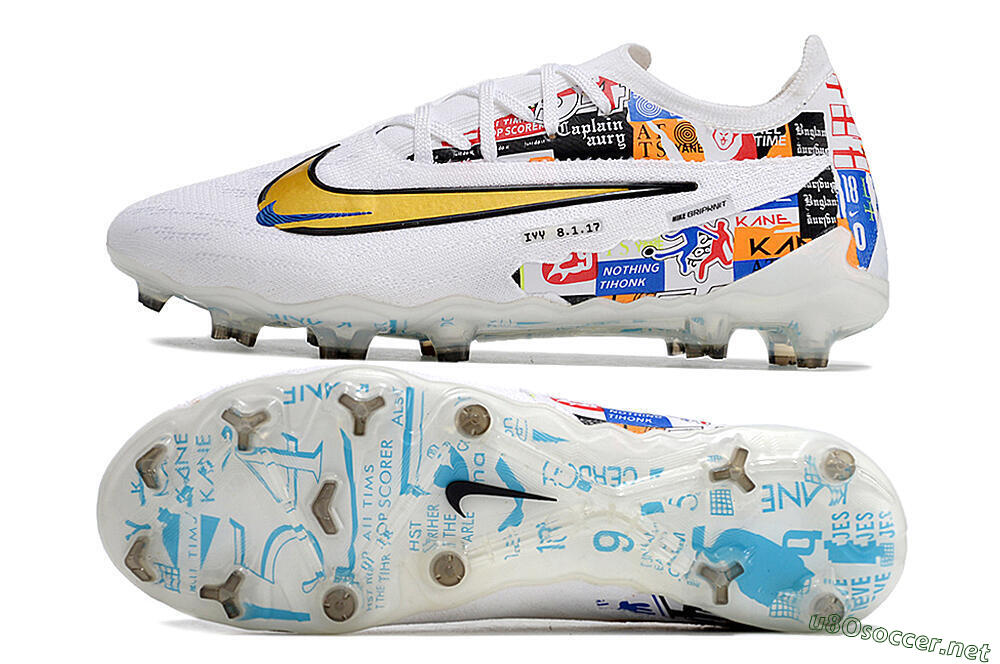 Men's Harry Kane X Nike Phantom GX Elite FG Football Boots - White/Rainbow 1