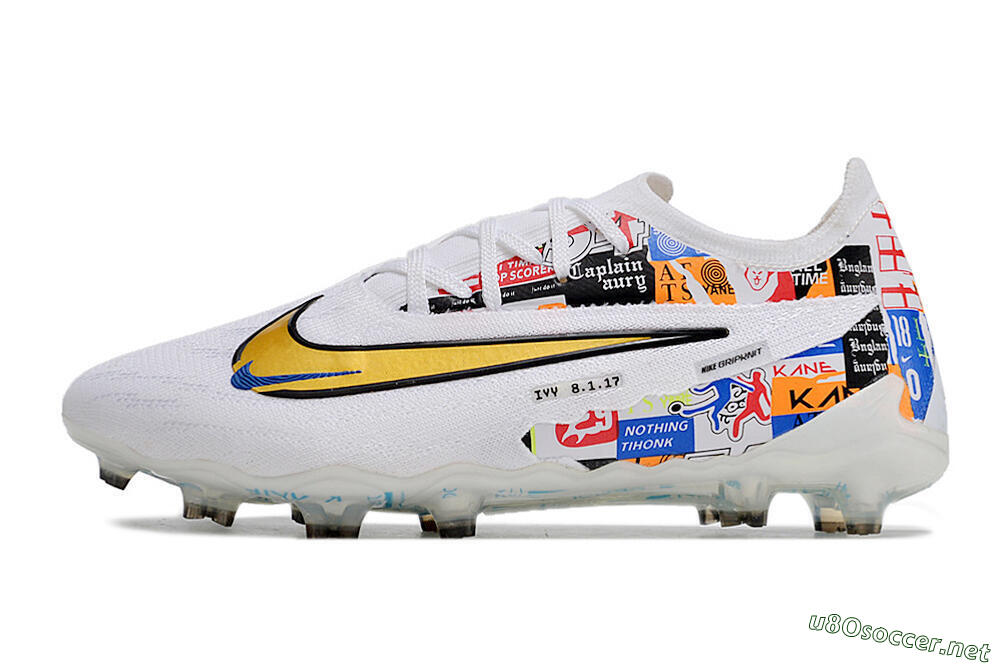 Men's Harry Kane X Nike Phantom GX Elite FG Football Boots - White/Rainbow 0