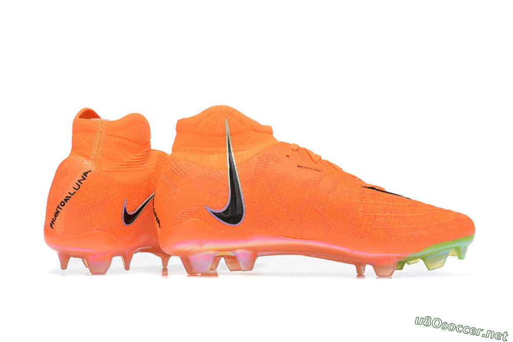 Men's Nike Phantom Luna Elite FG Football Boots - Orange/Black/Green 8