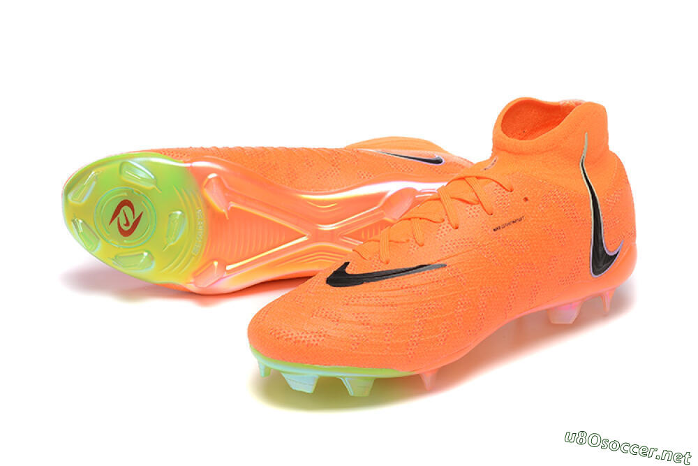 Men's Nike Phantom Luna Elite FG Football Boots - Orange/Black/Green 3