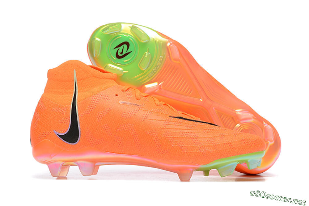 Men's Nike Phantom Luna Elite FG Football Boots - Orange/Black/Green 2