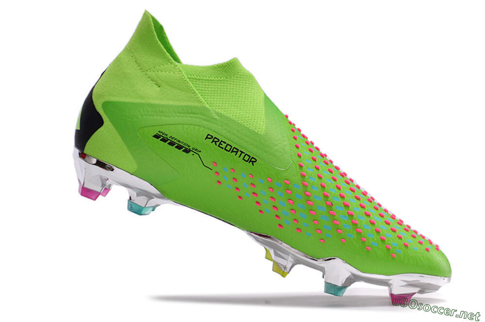 Men's Adidas Predator Accuracy+ FG Football Boots - Green/Blue/Black 4