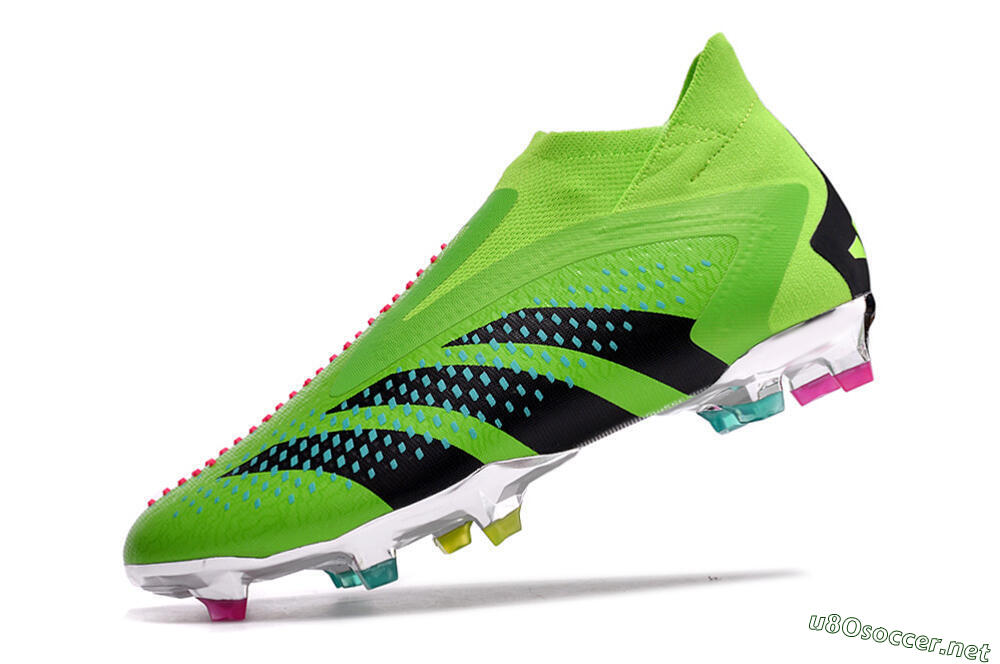 Men's Adidas Predator Accuracy+ FG Football Boots - Green/Blue/Black 5