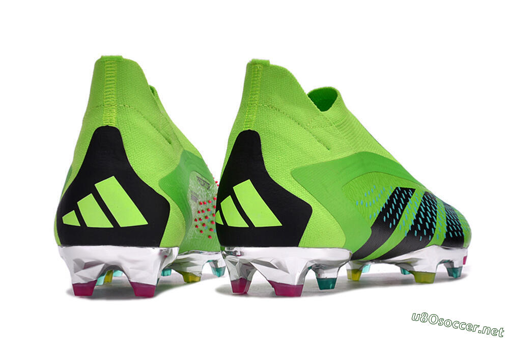 Men's Adidas Predator Accuracy+ FG Football Boots - Green/Blue/Black 6