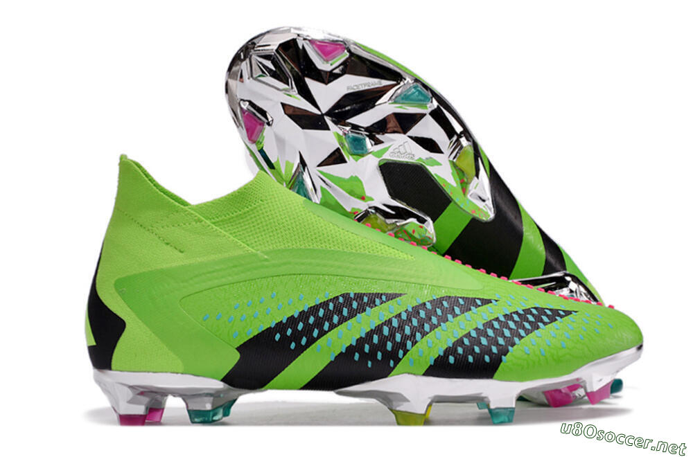 Men's Adidas Predator Accuracy+ FG Football Boots - Green/Blue/Black 2