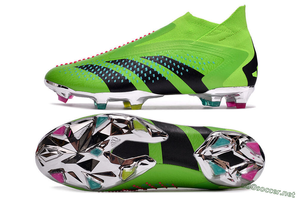 Men's Adidas Predator Accuracy+ FG Football Boots - Green/Blue/Black 1