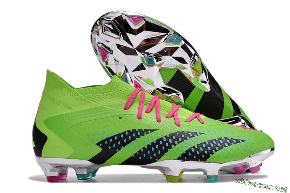 Men's Adidas Predator Accuracy.1 FG Football Boots - Green/Blue/Black 2