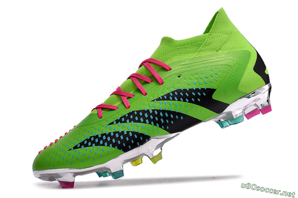 Men's Adidas Predator Accuracy.1 FG Football Boots - Green/Blue/Black 5