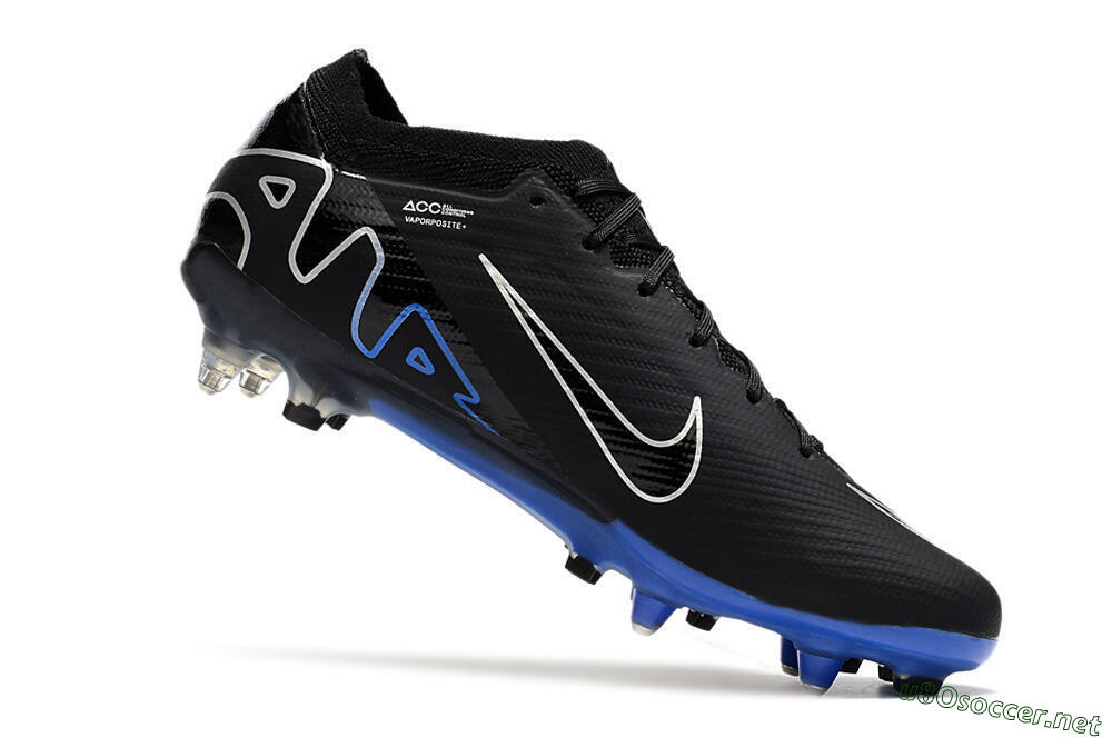 Men's Nike Air Zoom Mercurial Vapor 15 Elite SG Football Boots - Black/Blue/White 4