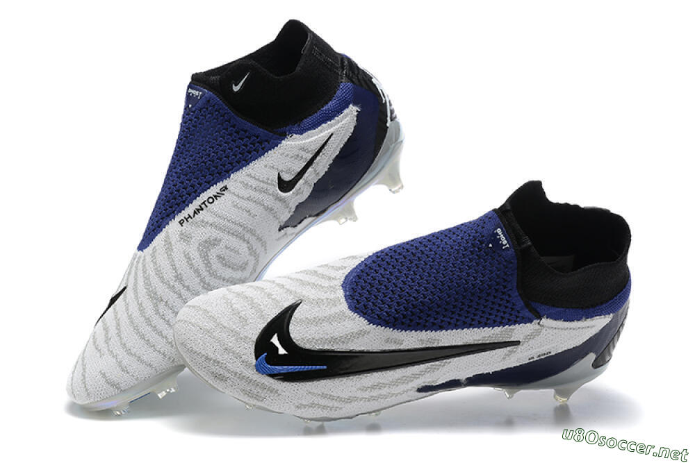 Men's Nike Phantom GX Elite DF FG Football Boots - White/Black/Blue 5