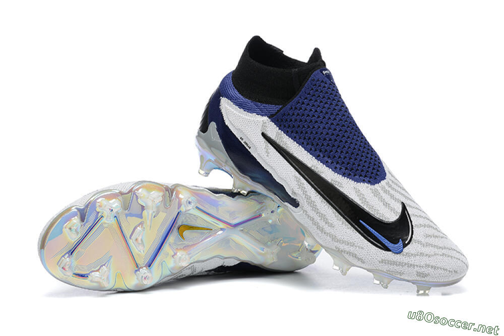 Men's Nike Phantom GX Elite DF FG Football Boots - White/Black/Blue 4
