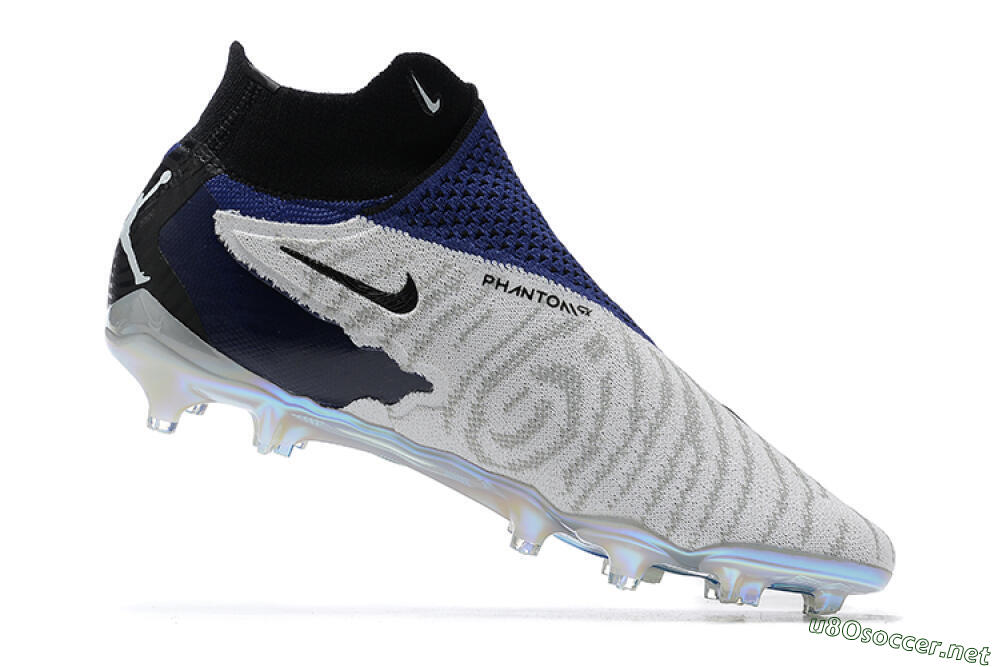 Men's Nike Phantom GX Elite DF FG Football Boots - White/Black/Blue 6