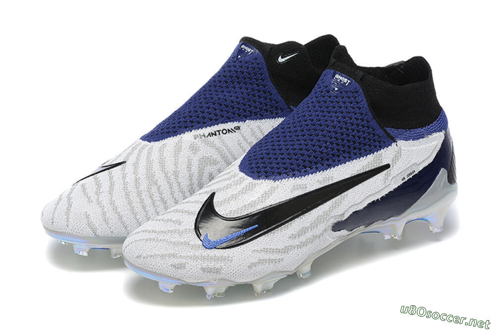 Men's Nike Phantom GX Elite DF FG Football Boots - White/Black/Blue 9