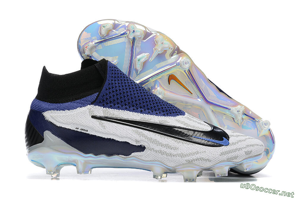 Men's Nike Phantom GX Elite DF FG Football Boots - White/Black/Blue 2