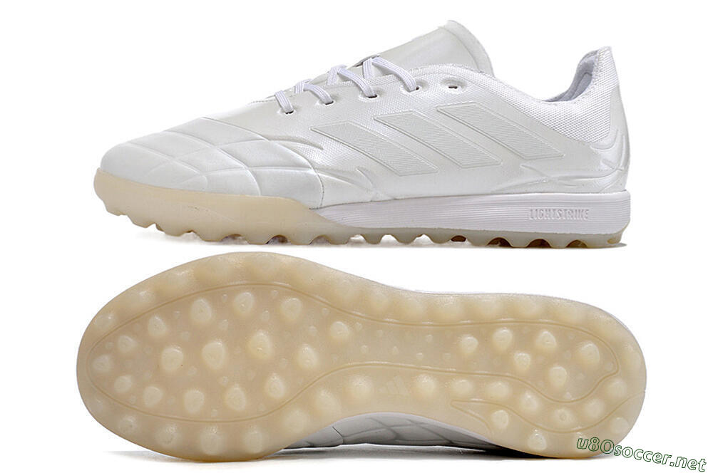 Men's Adidas Copa Pure.3 TF Football Shoes - White/White 1