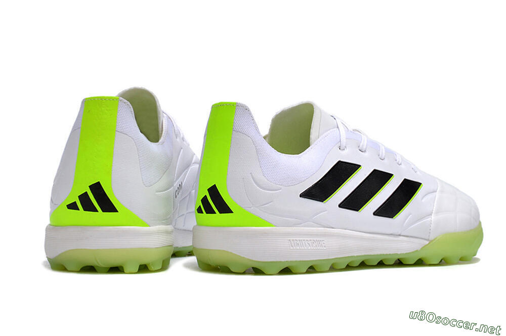 Men's Adidas Copa Pure.3 TF Football Shoes - White/Black/Green 6