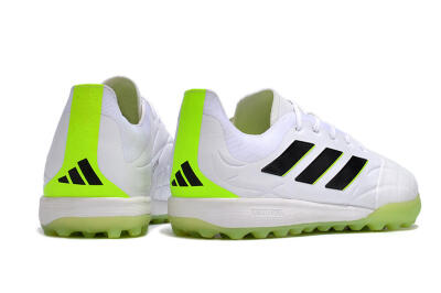 Men's Adidas Copa Pure.3 TF Football Shoes - White/Black/Green