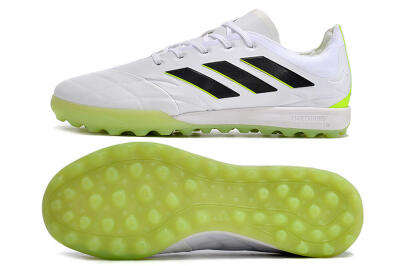 Men's Adidas Copa Pure.3 TF Football Shoes - White/Black/Green