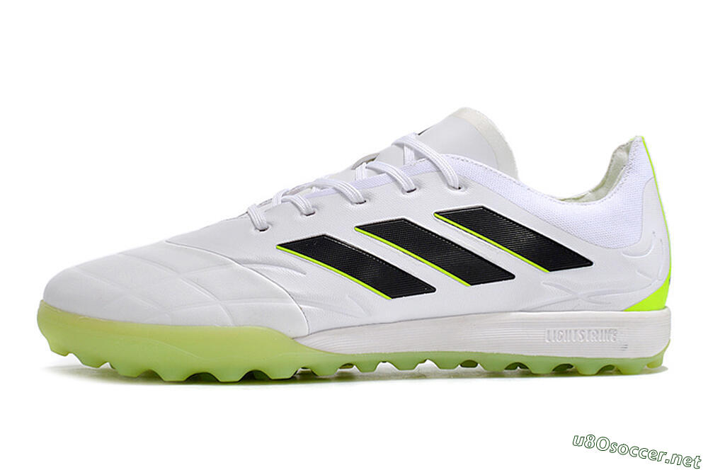 Men's Adidas Copa Pure.3 TF Football Shoes - White/Black/Green 0