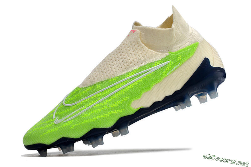 Men's Nike Phantom GX Elite DF Link FG Football Boots - Green/White/Beige 5