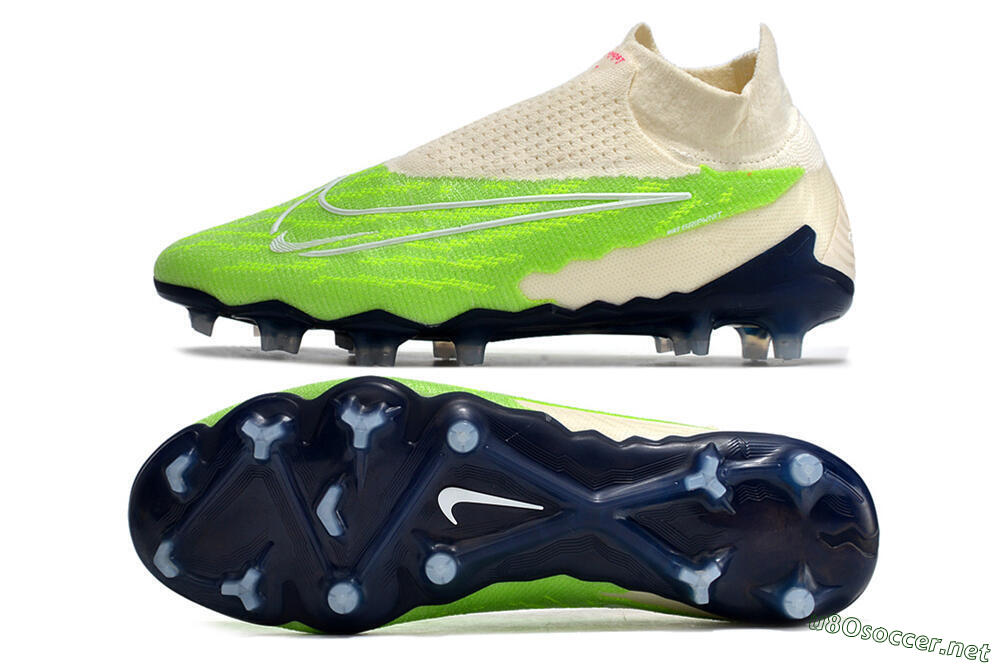 Men's Nike Phantom GX Elite DF Link FG Football Boots - Green/White/Beige 1
