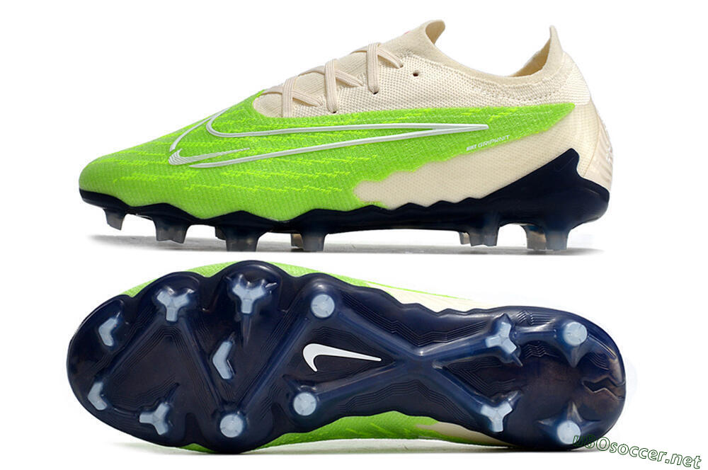 Men's Nike Phantom GX Elite FG Football Boots - Green/White/Beige 1