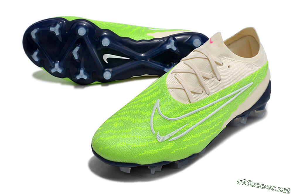 Men's Nike Phantom GX Elite FG Football Boots - Green/White/Beige 3