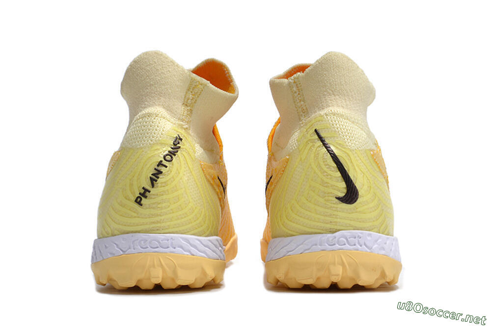 Unisex Nike Phantom GX Elite DF Link TF Football Shoes - Yellow/Black/Brown 5