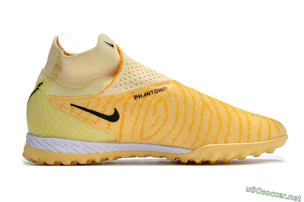 Unisex Nike Phantom GX Elite DF Link TF Football Shoes - Yellow/Black/Brown 6
